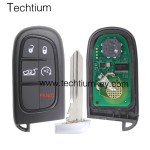 433Mhz 4A chip FCC:GQ4-54T keyless 4+1 button remote key for Dodge,Ram 2013-2017,Jeep 2014-2018